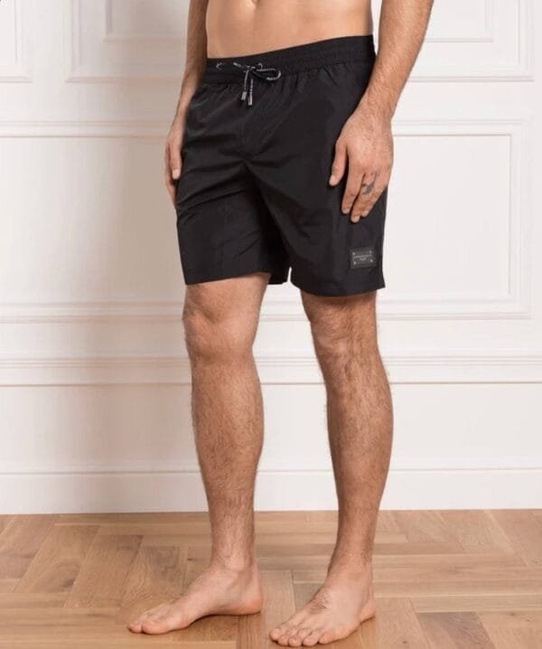"Dolce & Gabbana" short de bain homme noir avec plaque logo – Image 3