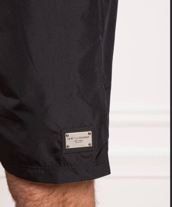 "Dolce & Gabbana" short de bain homme noir avec plaque logo – Image 4