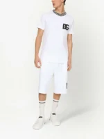 "Dolce Gabbana" t-shirt ras du cou blanc en coton pour homme coupe slim – Image 5
