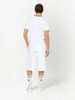 "Dolce Gabbana" t-shirt ras du cou blanc en coton pour homme coupe slim – Image 4