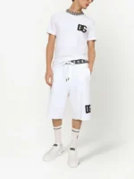 "Dolce Gabbana" t-shirt ras du cou blanc en coton pour homme coupe slim – Image 3