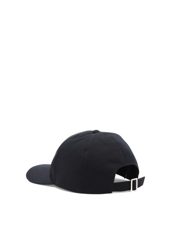 "Ferragamo" casquette noire en coton pour homme – Image 3