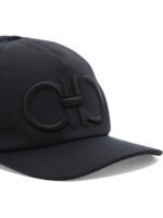 "Ferragamo" casquette noire en coton pour homme – Image 4