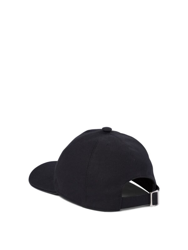 "Ferragamo" casquette homme noire en coton – Image 3