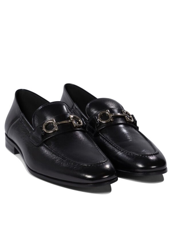 "Ferragamo" mocassins homme noir cuir – Image 2