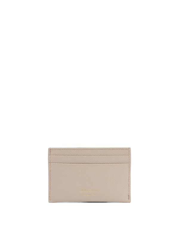 "Ferragamo" porte-cartes femme beige en cuir - Image 3