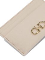 "Ferragamo" porte-cartes femme beige en cuir - Image 4