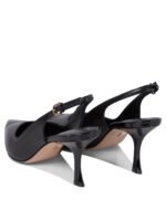 "Ferragamo" chaussures à talons femme noires en cuir - Image 4