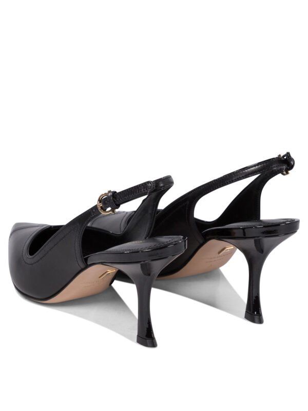 "Ferragamo" chaussures à talons femme noires en cuir - Image 4