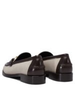 "Ferragamo" Mocassins femme beige en tissu – Image 4