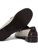 "Ferragamo" Mocassins femme beige en tissu – Image 5