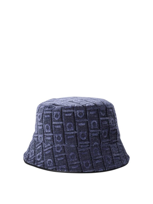 "Ferragamo" bob femme bleu en acrylique et coton – Image 2