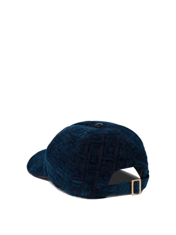 "Ferragamo" casquette femme bleu en acrylique et coton – Image 3