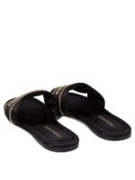 "Ferragamo" sandales femme noires en satin et cuir – Image 4