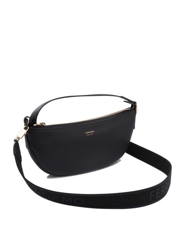 "Ferragamo" sac bandoulière femme noir en cuir - Image 2