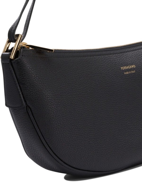 "Ferragamo" sac bandoulière femme noir en cuir - Image 4