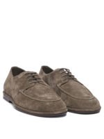 "Ferragamo" chaussures à lacets marron en suède pour homme – Image 2