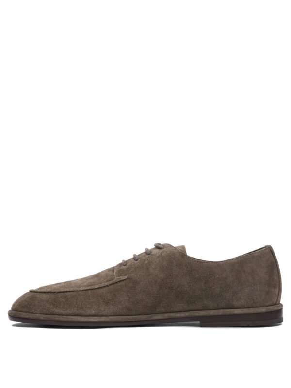 "Ferragamo" chaussures à lacets marron en suède pour homme – Image 3