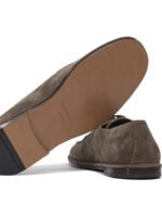 "Ferragamo" chaussures à lacets marron en suède pour homme – Image 5