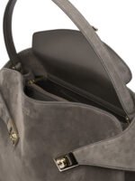 "Ferragamo" sac bandoulière femme Gris en daim – Image 5