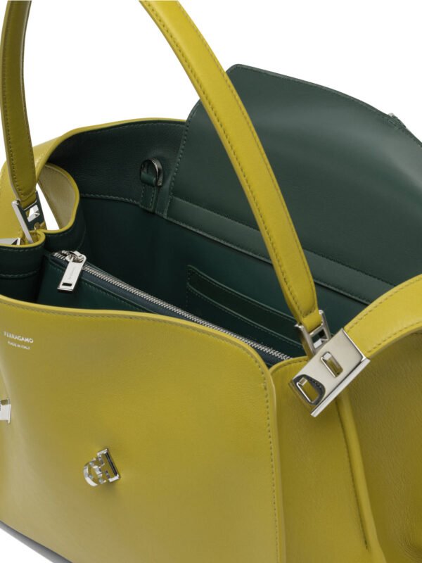 "Ferragamo" Sac bandoulière femme vert en cuir – Image 5