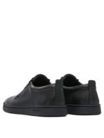 "Ferragamo" Chaussures plates  homme noirs en cuir coupe standard – Image 4