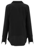 "Saks Potts" chemise Irene femme noire tencel soie manches longues – Image 2