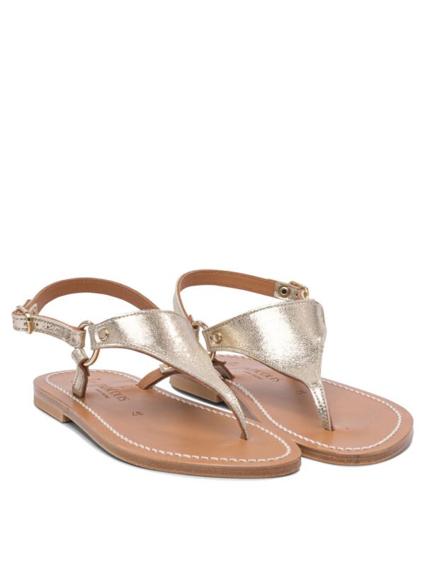 "K.Jacques"  Sandales dorées en cuir pour femme – Image 2