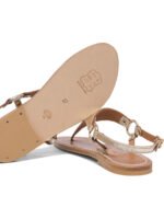 "K.Jacques"  Sandales dorées en cuir pour femme – Image 5