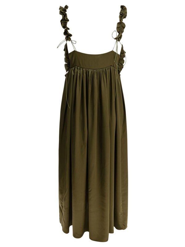 "Cecilie Bahnsen" robe femme verte en soie – Image 2