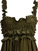 "Cecilie Bahnsen" robe femme verte en soie – Image 3