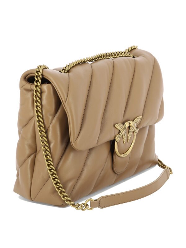 "Pinko" sac bandoulière femme beige en cuir - Image 2