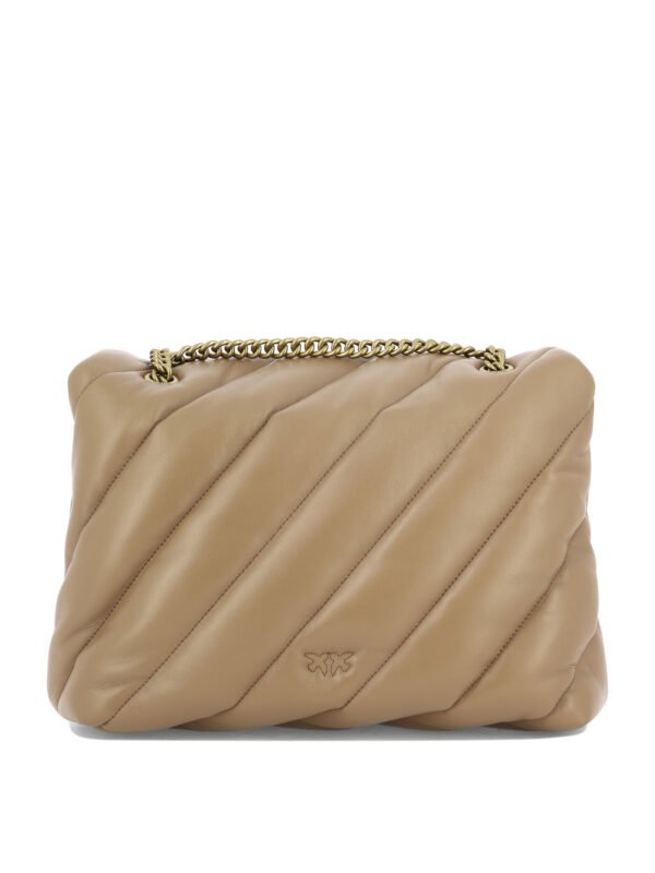 "Pinko" sac bandoulière femme beige en cuir - Image 3