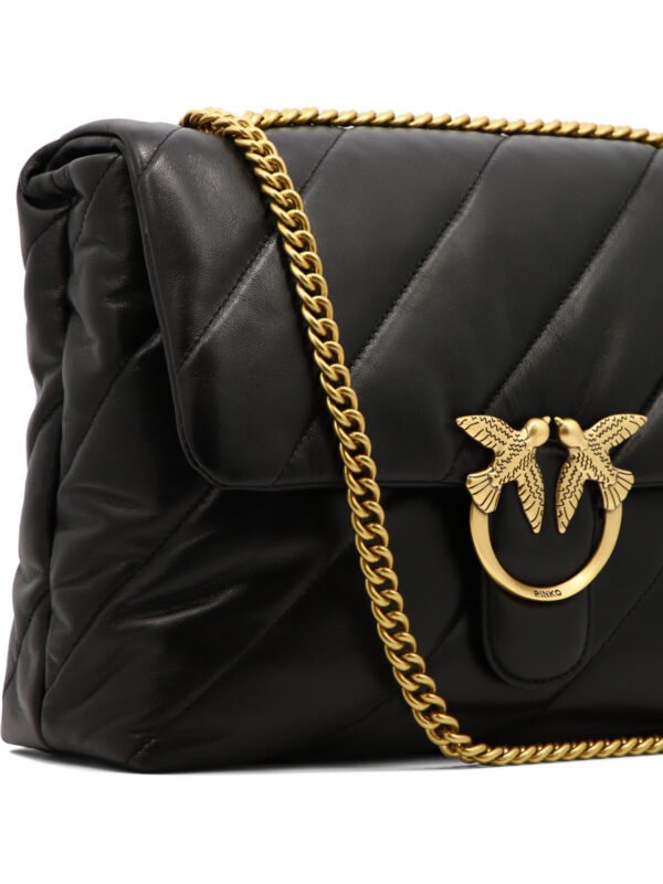 "Pinko" sac porté épaule noir cuir femme – Image 4