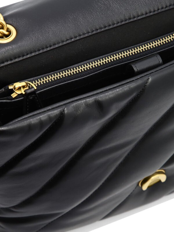 "Pinko" sac porté épaule noir cuir femme – Image 5
