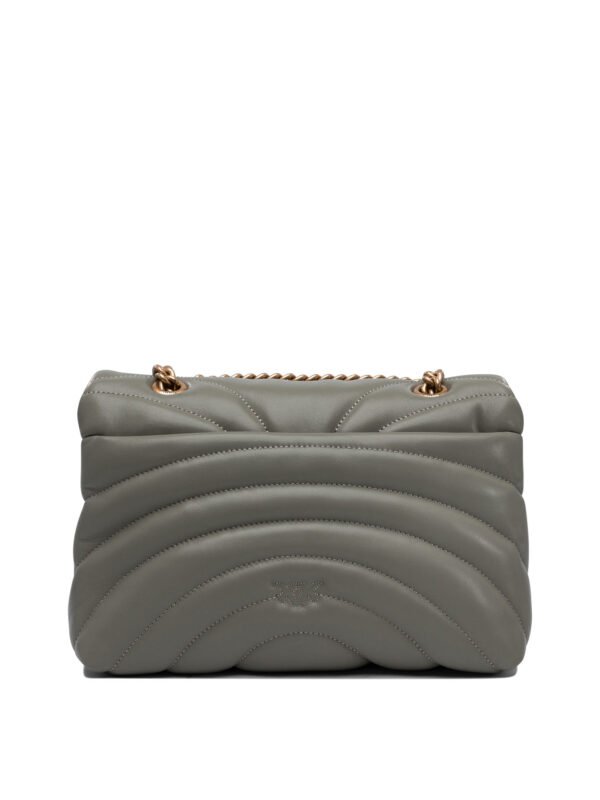 "Pinko" sac bandoulière femme vert en cuir Love Bag Puff matelassé papillon – Image 3