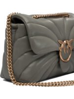 "Pinko" sac bandoulière femme vert en cuir Love Bag Puff matelassé papillon – Image 4