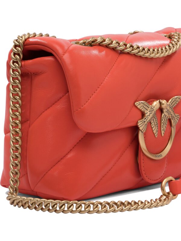 "Pinko" Sac bandoulière femme orange en cuir - Image 4