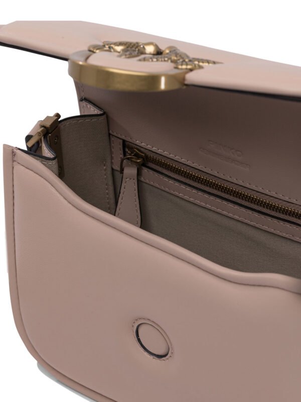 "Pinko" sac bandoulière rose en cuir pour femme format compact - Image 5