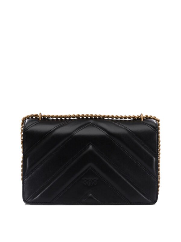 "Pinko" sac bandoulière femme noir en cuir – Image 3