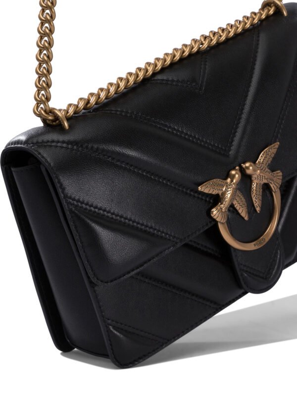 "Pinko" sac bandoulière femme noir en cuir – Image 4