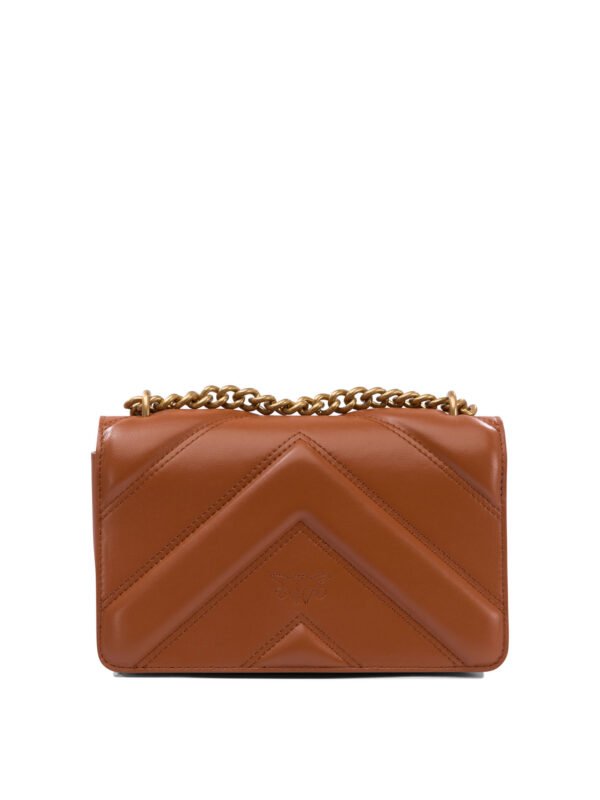 "Pinko" sac bandoulière femme marron en cuir – Image 3