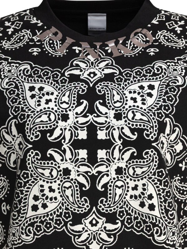 "Pinko" sweat-shirt femme noir en coton coupe regular - Image 3