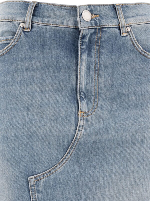 "Pinko" Jupe femme bleu en denim coupe ajustée – Image 3