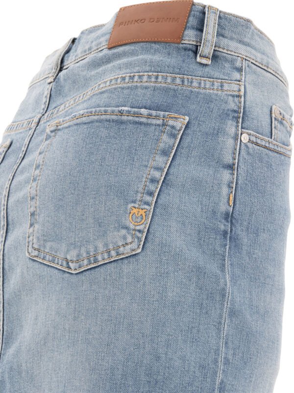 "Pinko" Jupe femme bleu en denim coupe ajustée – Image 4
