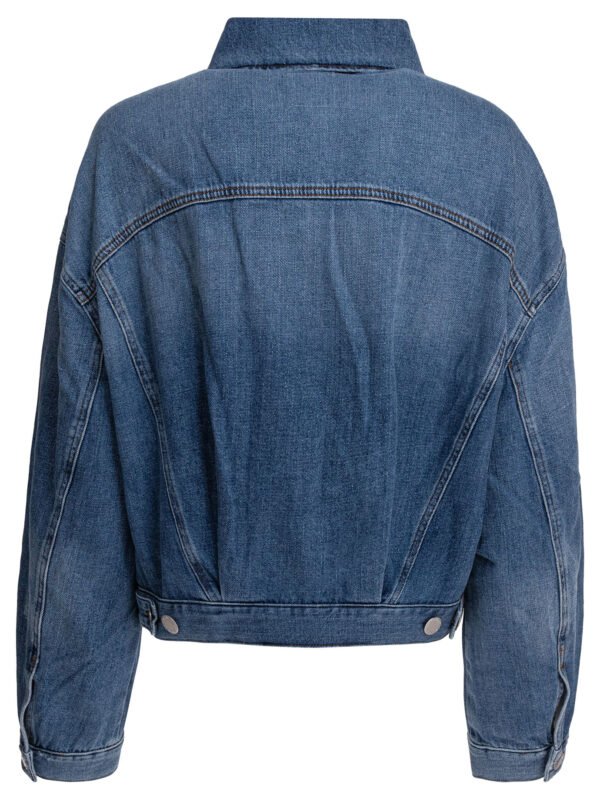 "Pinko" veste en jean femme bleue en denim coupe regular - Image 2