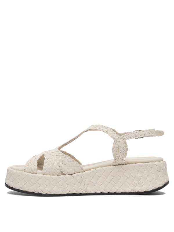 "Pons Quintana" Sandales femme beiges en cuir – Image 3