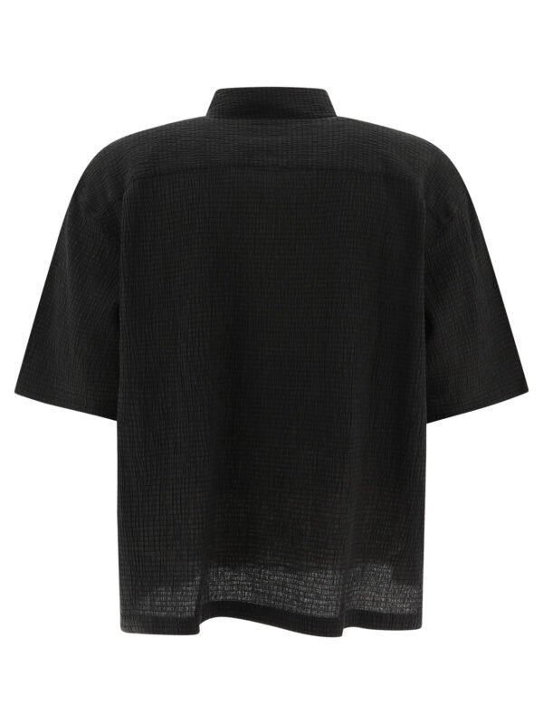 "Stüssy" chemise homme noire Flat Bottom Crinkled à manches courtes – Image 2