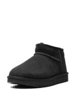 "Ugg" bottines noires en cuir et polyester avec semelle en caoutchouc pour femme – Image 7