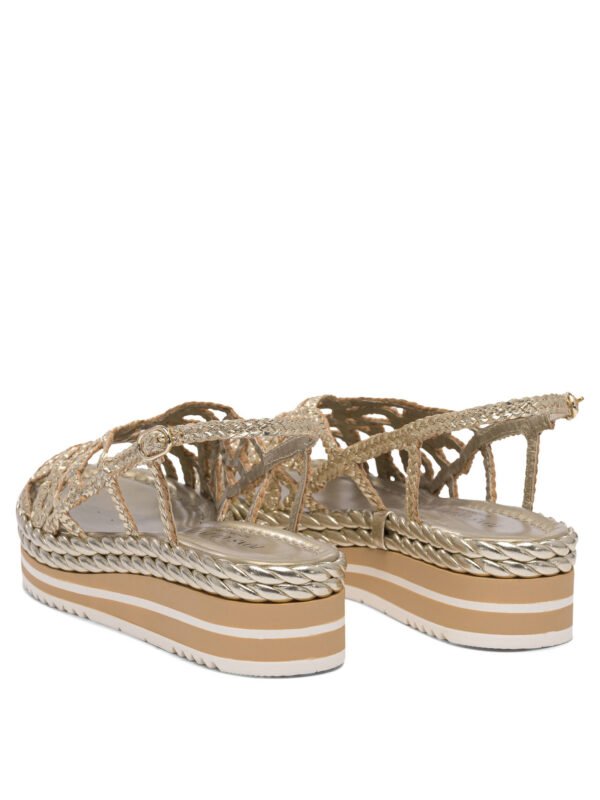 "Pons Quintana" sandales femme dorées en cuir – Image 4